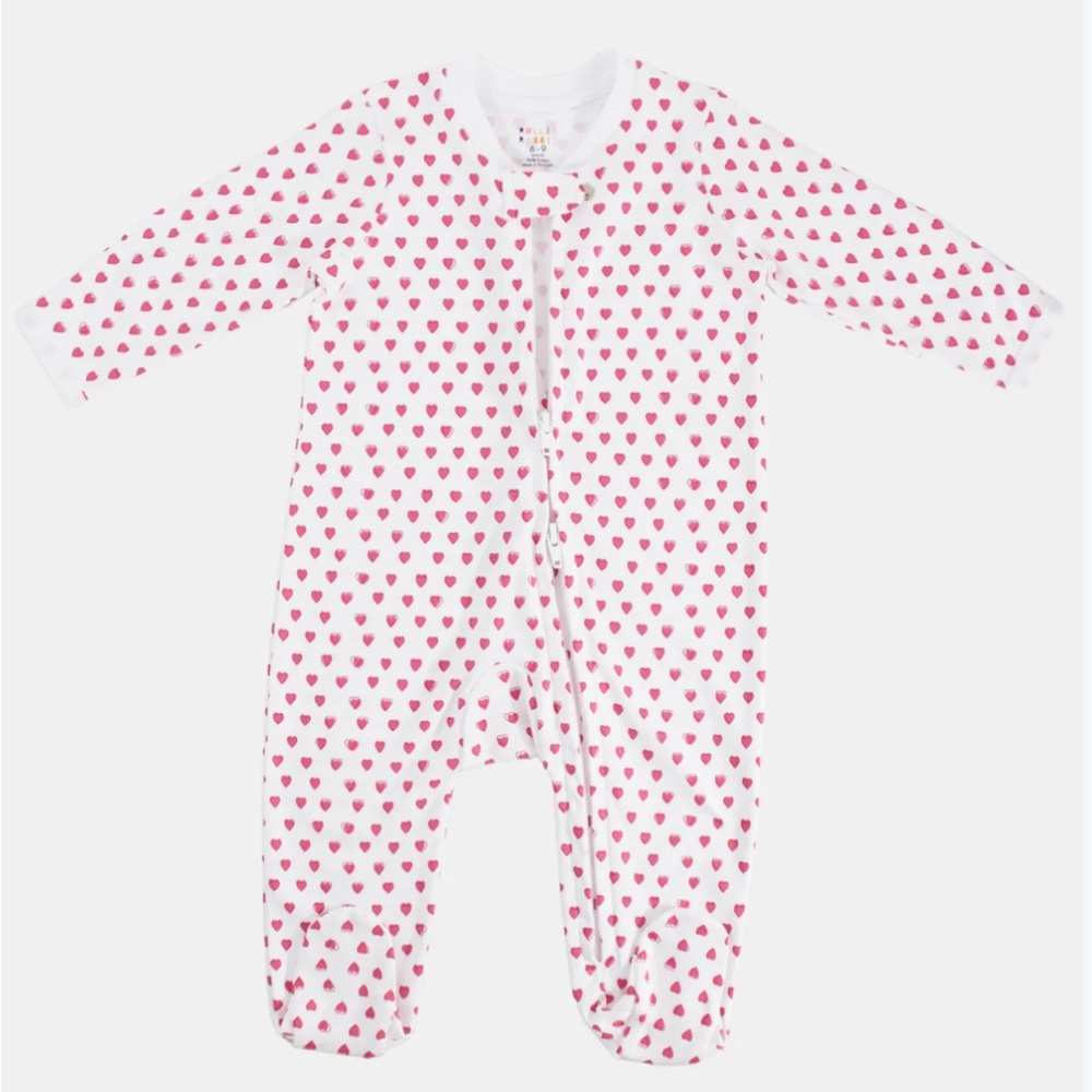 Roller Rabbit Pink Hearts Footie - Picture 2 of 2
